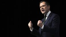 Conservative MP Robert Jenrick addresses members during the Conservative Party Conference at the International Convention Centre in Birmingham, England