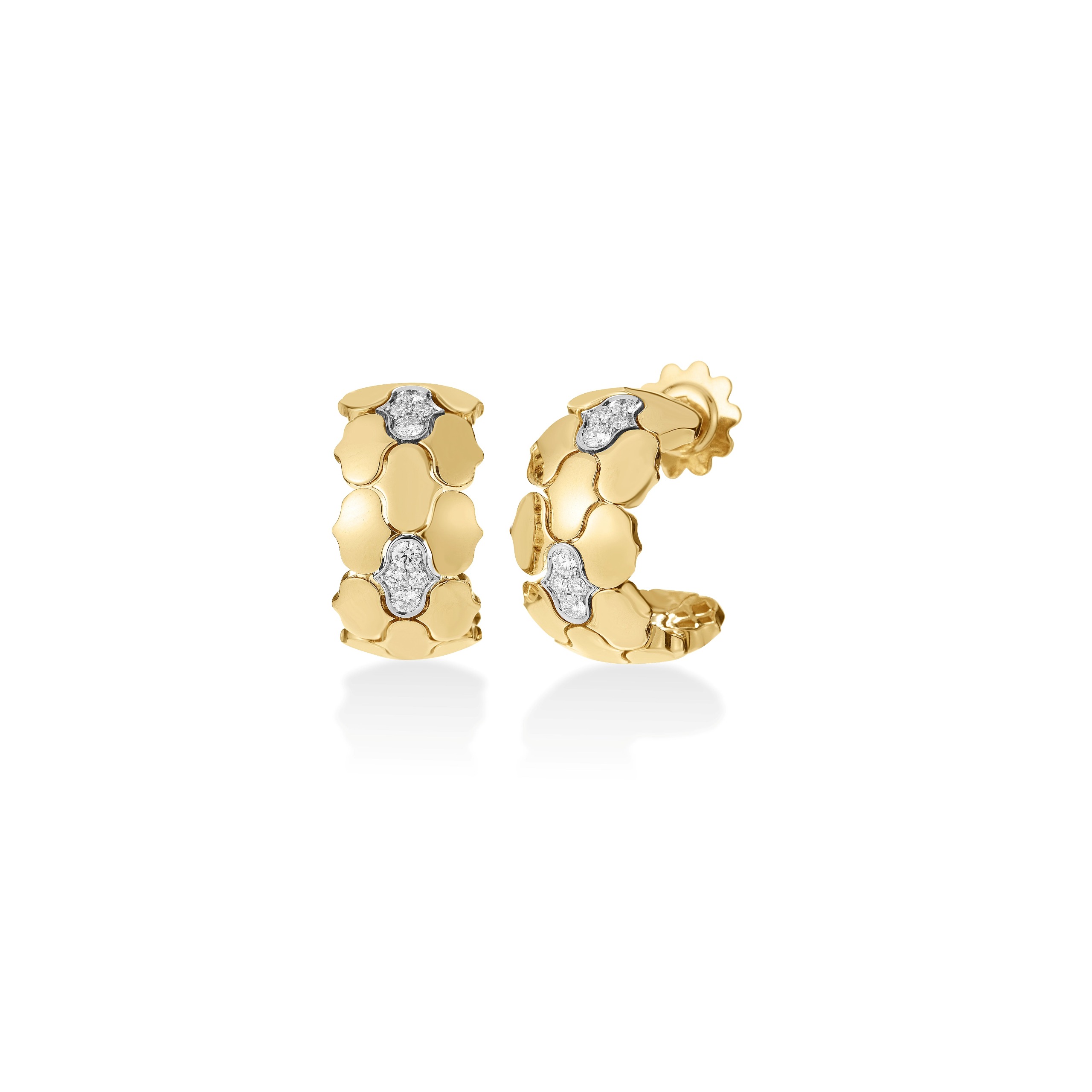 Classic Open Back Hoop Earrings | Diamond