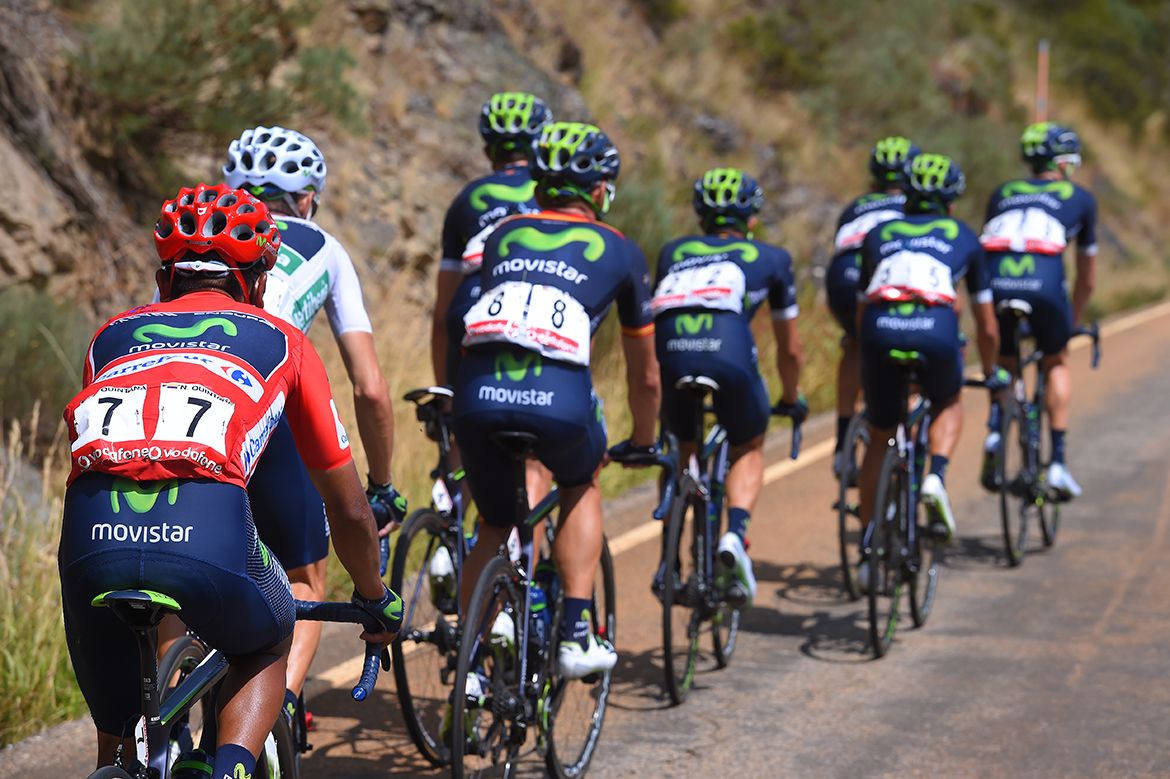 Movistar leads the peloton