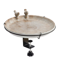 Aldi  Belavi Round Bird Drinking Trough, Natural