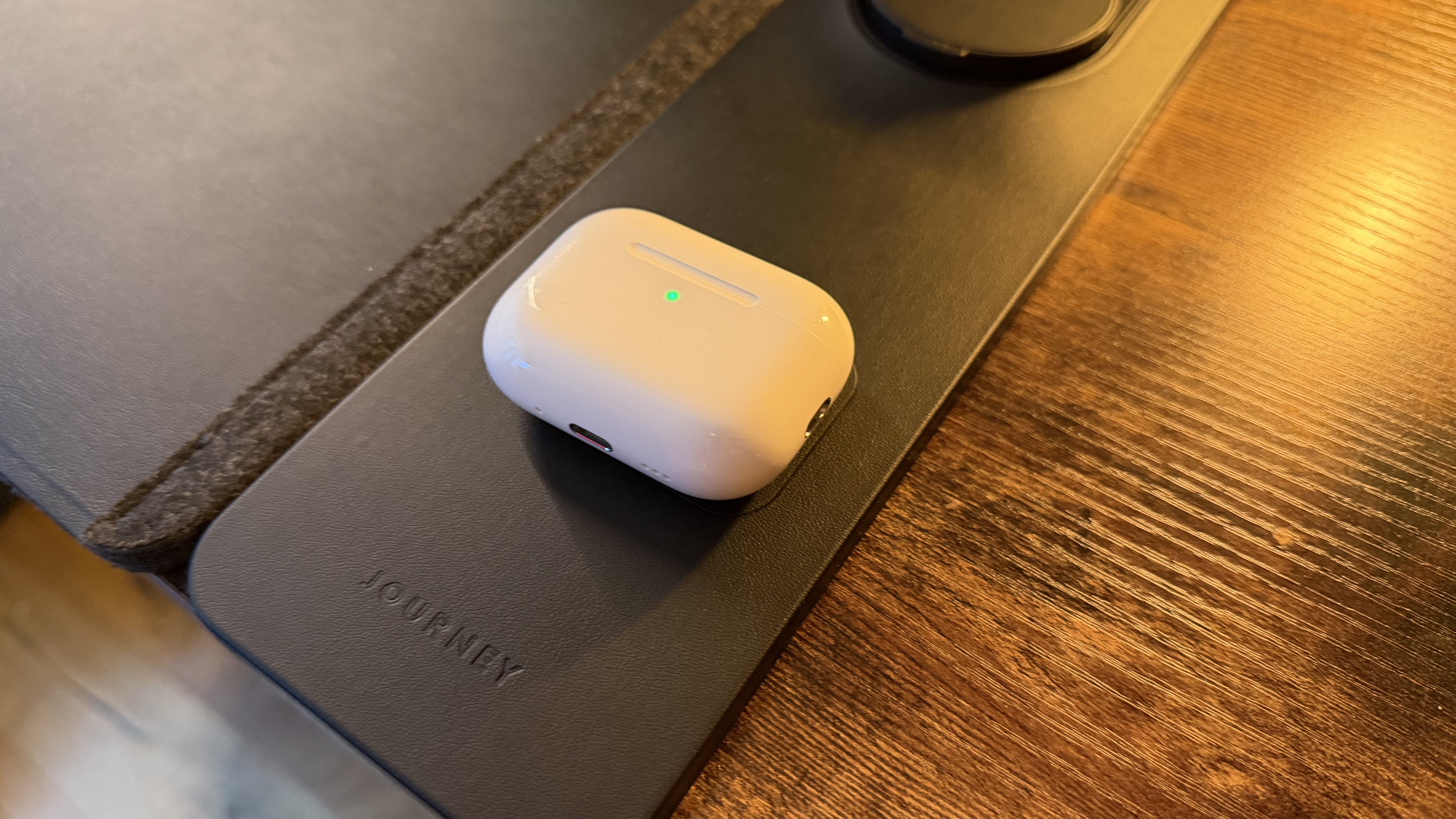 Journey ALTI LIFT desk mat on a wooden desk