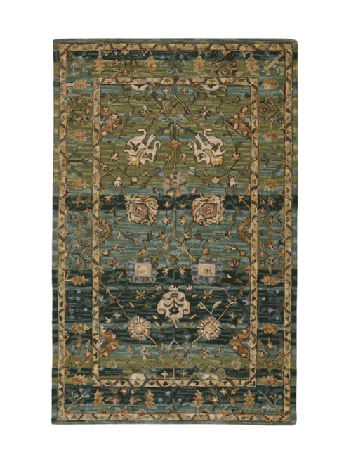 Aden Wool Rug in Green