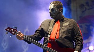 Paul Gray of Slipknot performs during the 2009 Rock On The Range festival at Columbus Crew Stadium on May 16, 2009 in Columbus, Ohio.