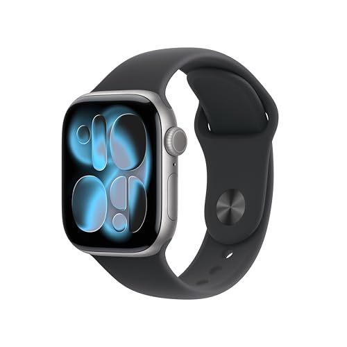 Apple Watch Series 11 [gps 42mm] Smartwatch With Space Gray Aluminum Case With Black Sport Band - S/m. Sleep Score, Fitness Tracker, Health Monitoring, Always-On Display, Water Resistant