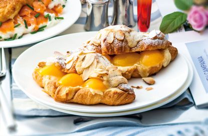 Almond and apricot croissants
