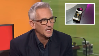 BBC's Gary Lineker with the source of the problem, inset