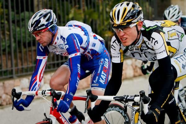 Joan Horrach (Katusha) and Tejay Van Garderen (HTC-Columbia).