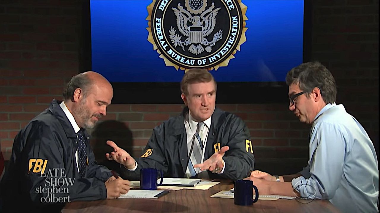 The Late Show re-enacts a key moment in FBI history