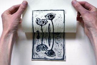 lino printmaking: peel off your print