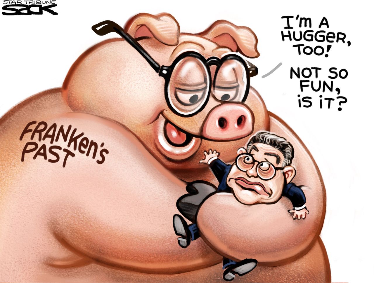 Political cartoon U.S. Al Franken sexual harassment