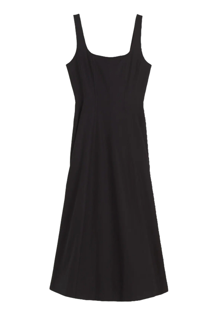 Madewell , Seamed Squareneck Midi Dress