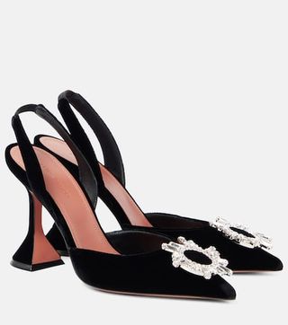 Begum 95 Embellished Velvet Slingback Pumps