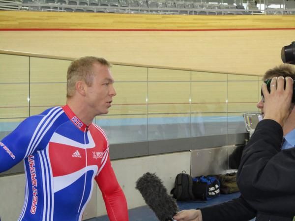 Hoy and the other riders were impressed with the new track