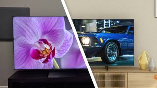 Showing the TCL C8K and Panasonic HX800 side by side