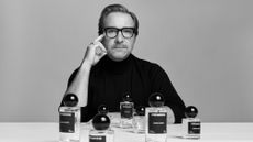 Perfumehead founder Daniel Patrick Giles with his fragrances inspired by Los Angeles