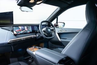 Electric car interior and screen display