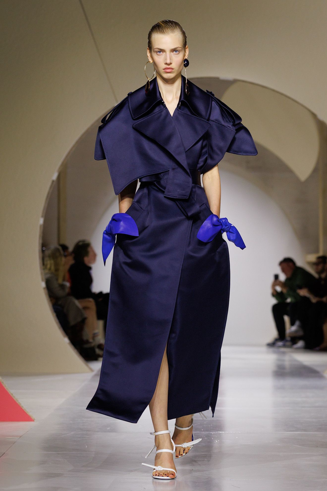 a model walks the givenchy runway.