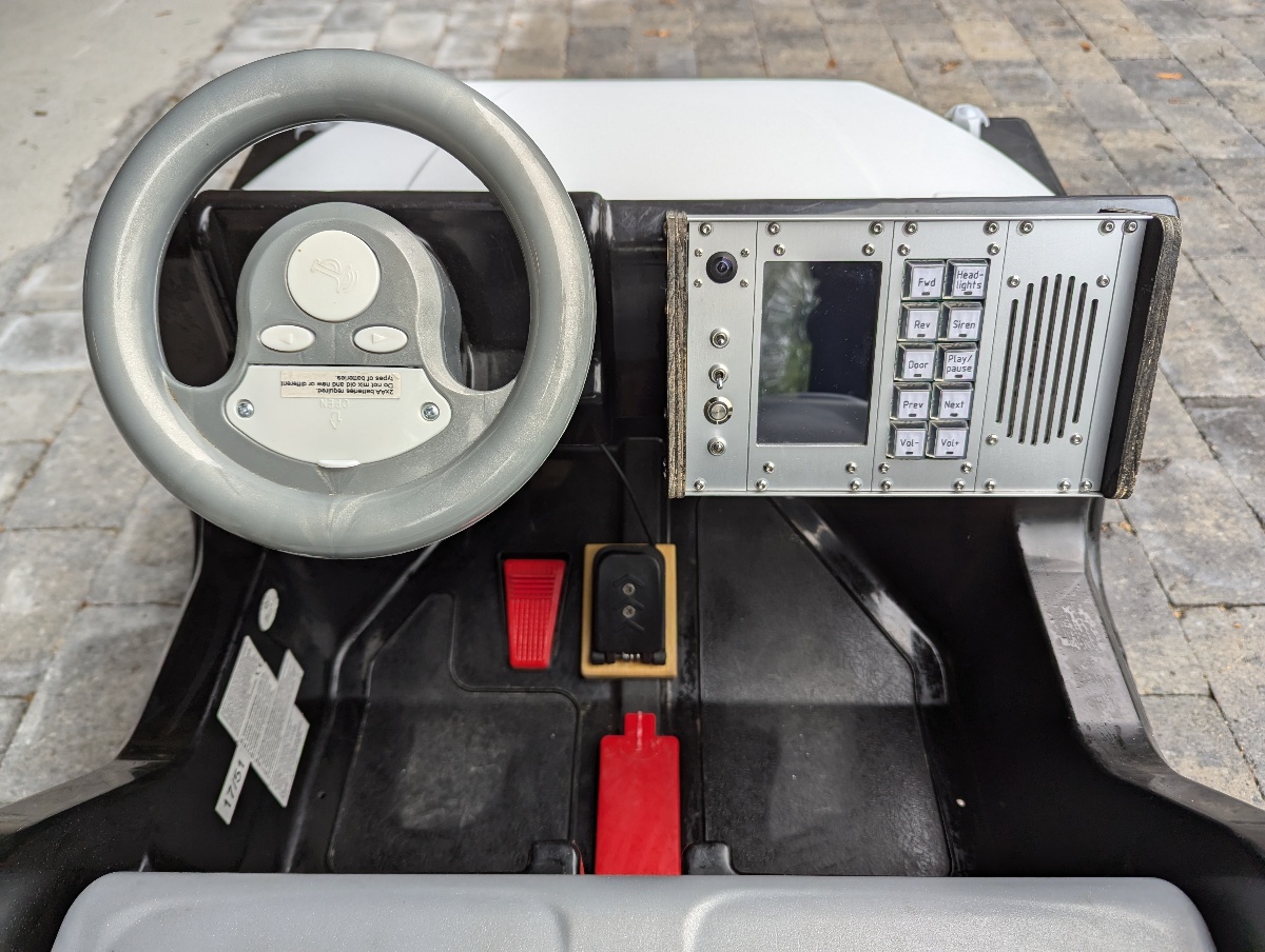 Interior of the Raspberry Pi kids' car