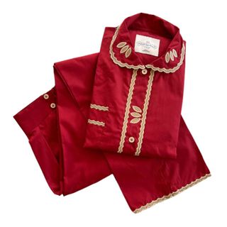 christmas gifts for her red embroidered pjs