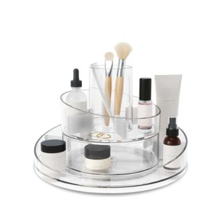 A circular makeup holder