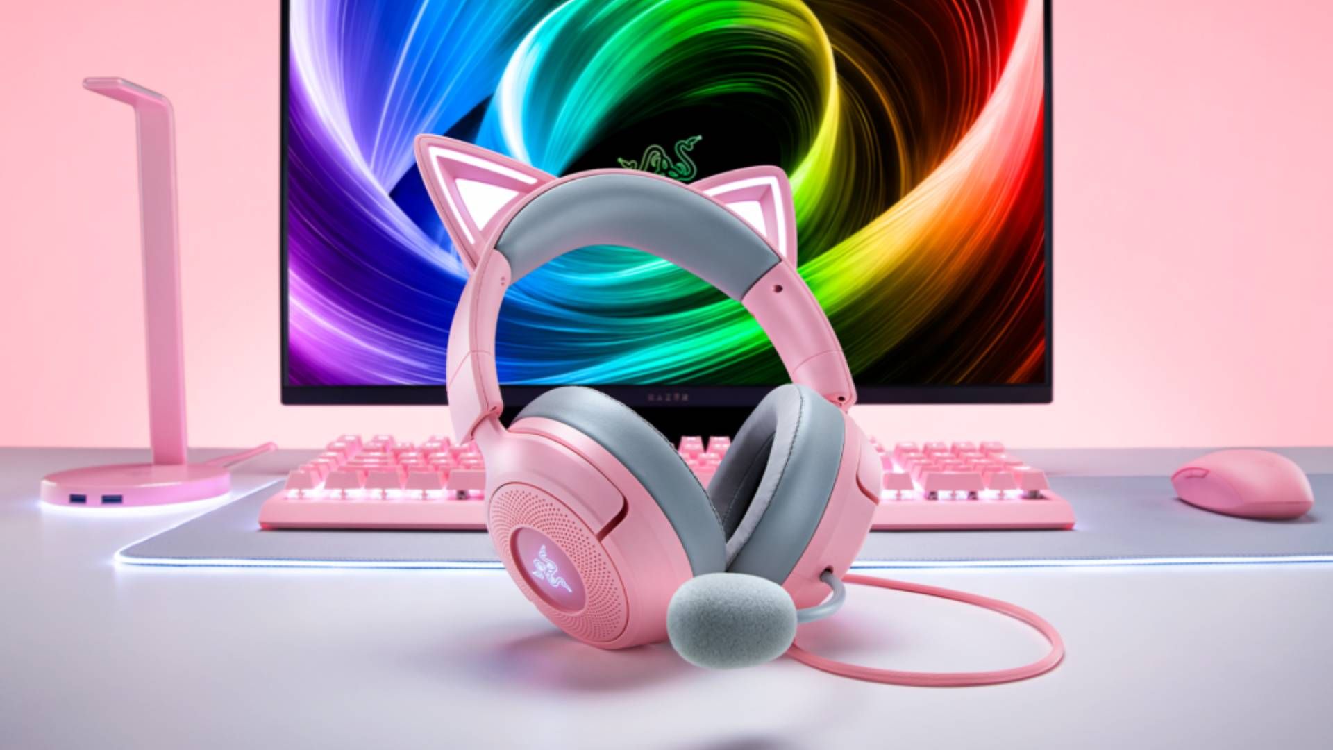 Razer's new Kraken Kitty V3 headset has a cosplay mode, but I'd be wary about taking your gaming tech to a convention