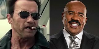 Arnold Schwarzenegger and Steve Harvey