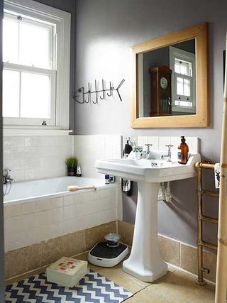 Victorian terraced home white bathroom sanitaryware