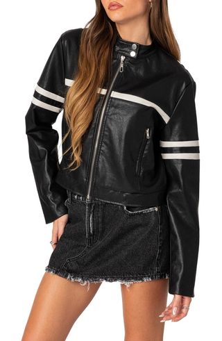 Rockstar Oversize Faux Leather Jacket