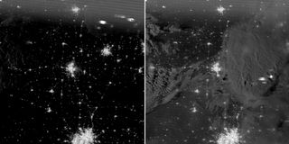 night sky images before and after the tornado struck oklahoma on may 20, 2013.