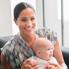 Prince Harry, Meghan Markle, and Prince Archie during their royal tour of South Africa on September 25, 2019.