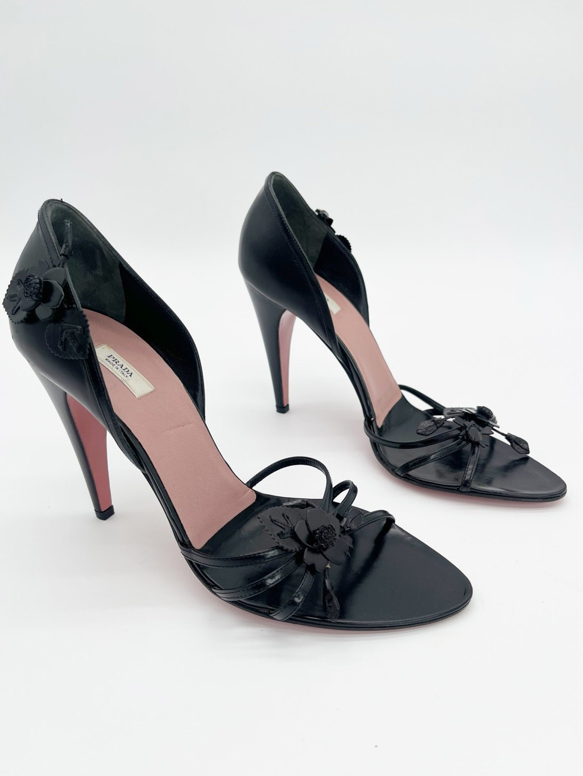 Prada, Applique D'Orsay Strap Heel Sandal