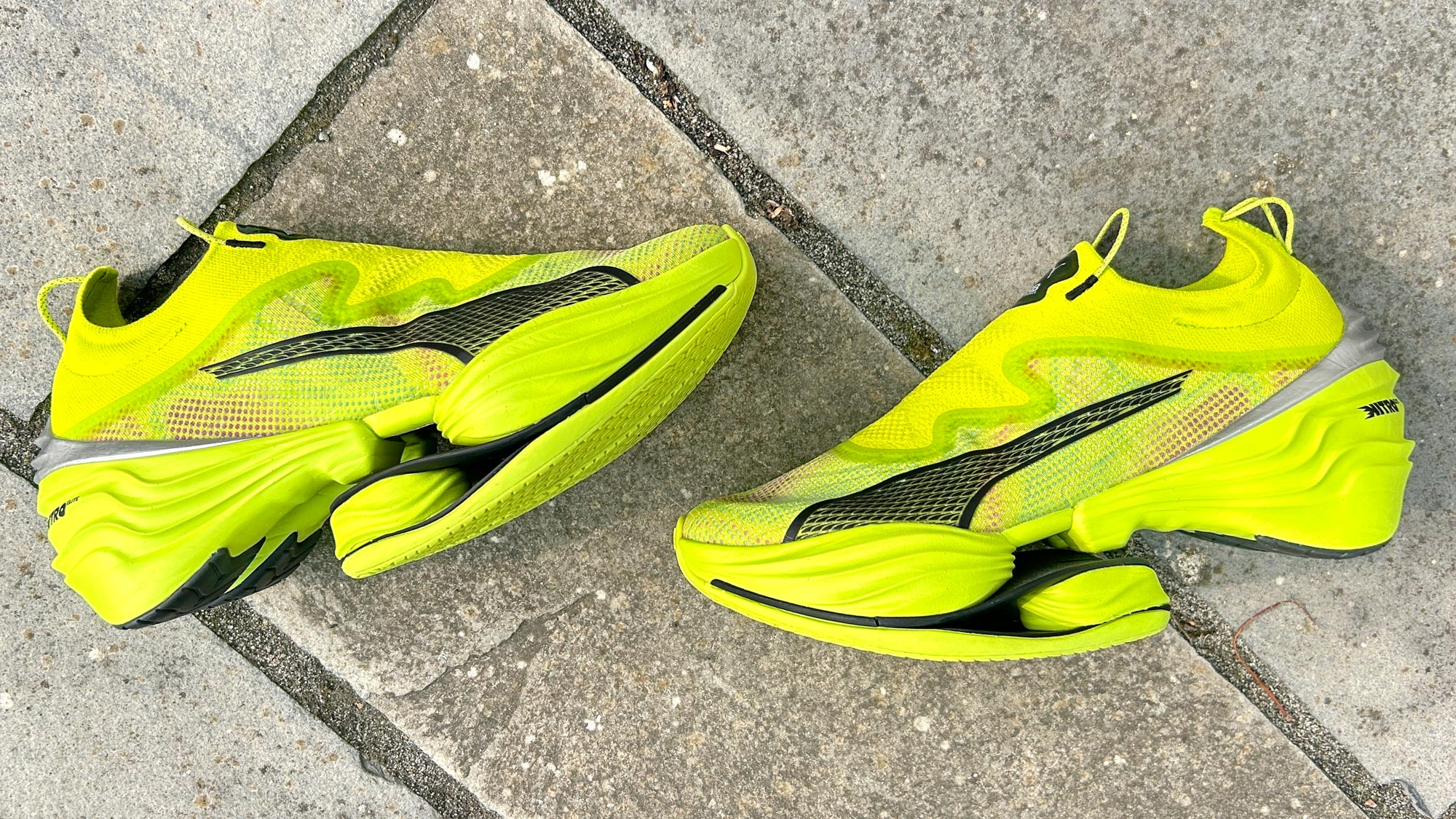 The Puma Fast-RB on a sidewalk