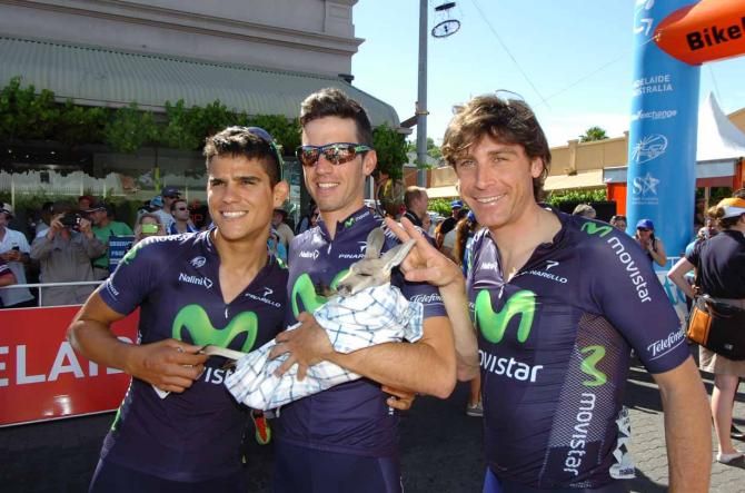 Jose Joaquin Rojas and Movistar with a kangaroo.