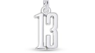 Sterling silver "13" charm