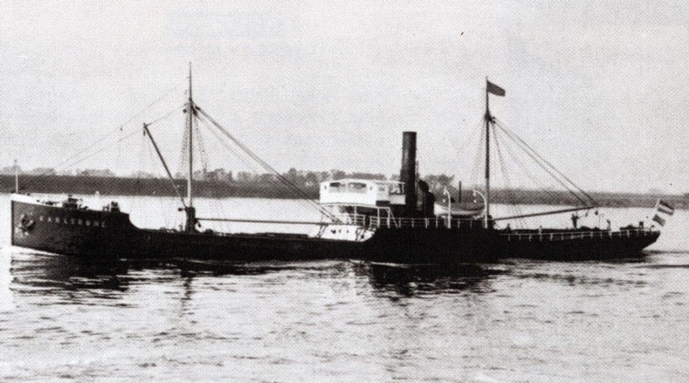 The steamer Karlsruhe had the same name as a German warship sunk in 1940 and found last month off Norway; both ships were named after a city in Germany.