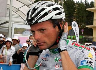 Di Luca was concentrated before the start as the finish should suit him.