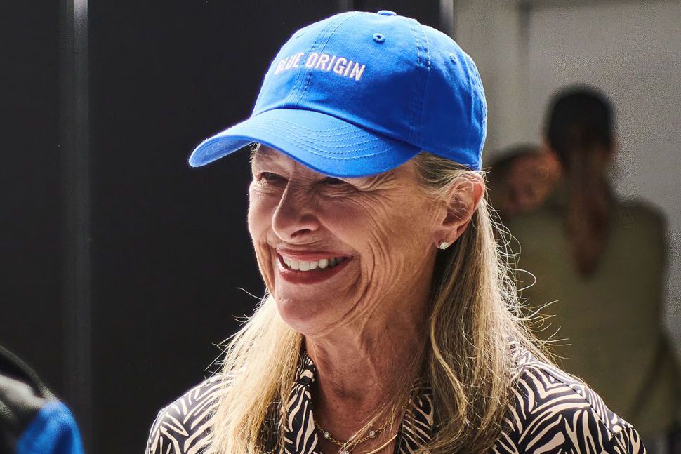 Laura Shepard Churchley, the eldest daughter of the first American in space Alan Shepard, is seen wearing a Blue Origin cap at the first human flight of the company&#039;s New Shepard launch vehicle in July 2021. Churchley is set to follow in her father&#039;s footsteps, flying on Blue Origin&#039;s third crewed flight in December.