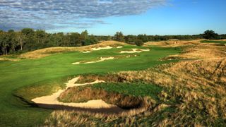 The par-4 4th hole at Erin Hills