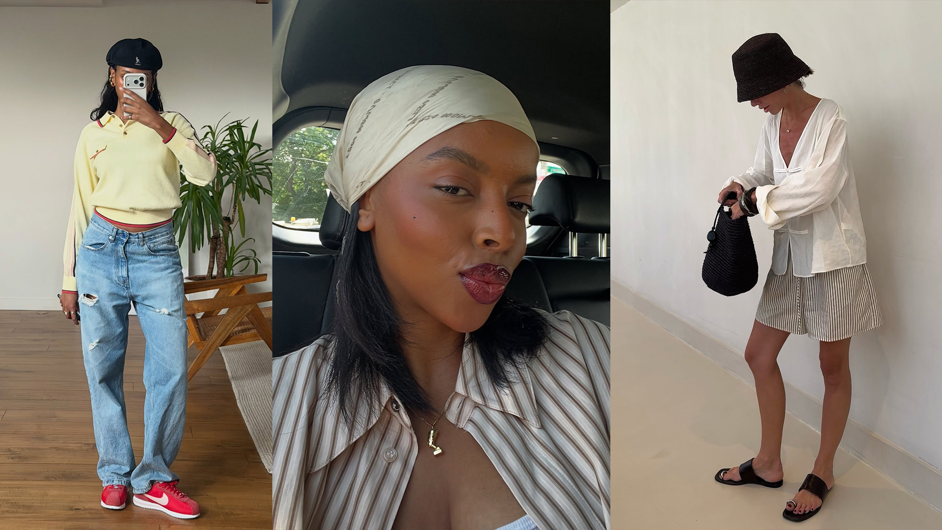 women wearing spring hat trends