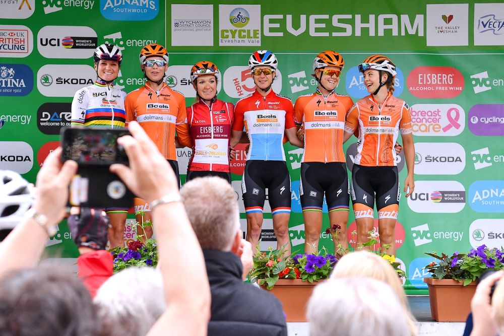 Boels Dolmans on stage before the start of stage 4 at the OVO Energy Women's Tour