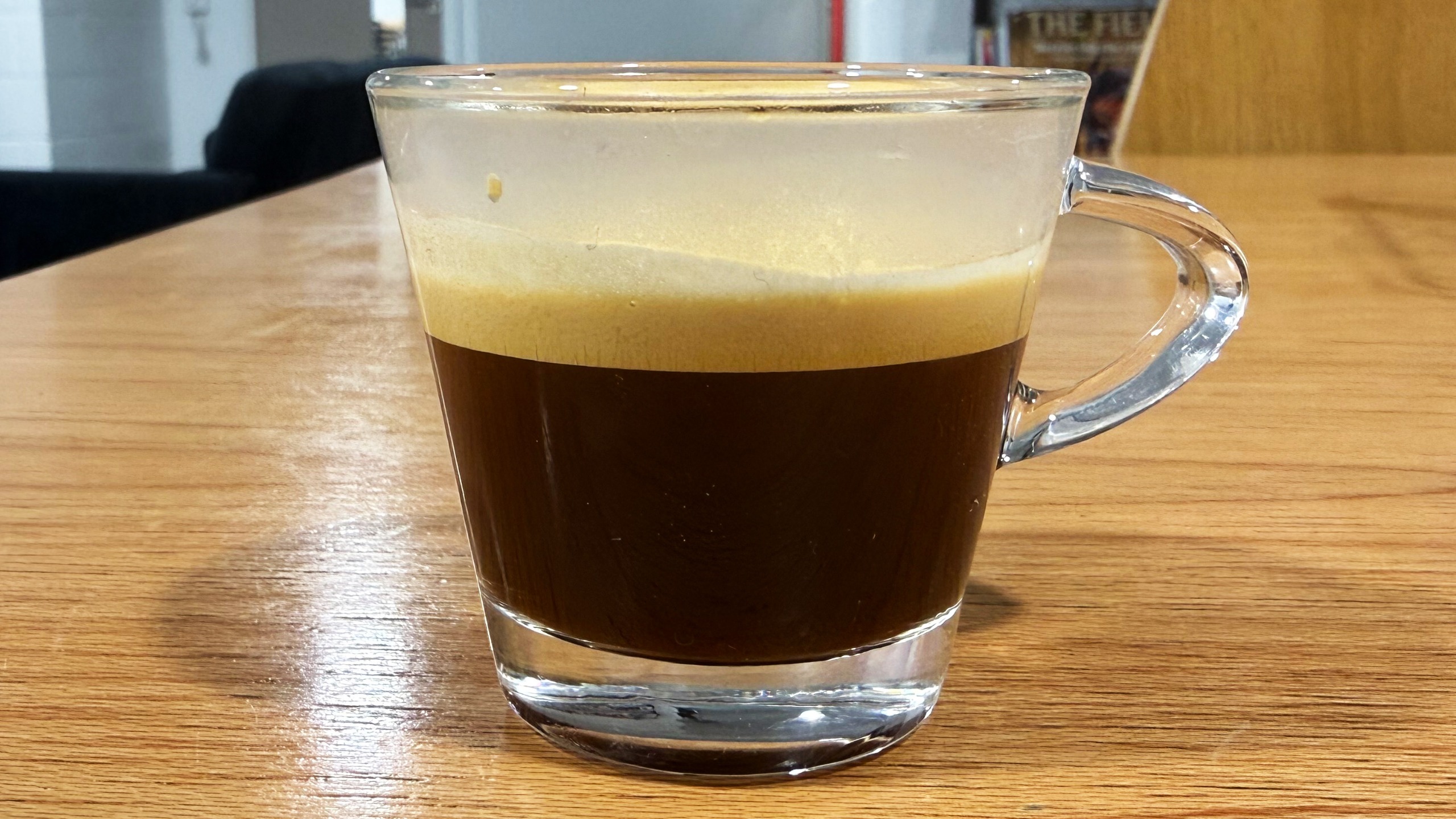 photo of coffee made on the de'longhi magnifica duo