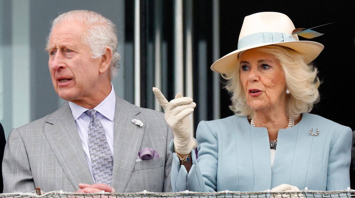 King Charles and Queen Camilla Cheer on Horse Bed by the Late Queen