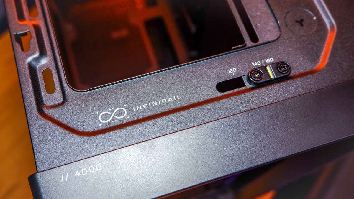 A Corsair Frame 4000D case with various features designed for both Corsair's own iCUE ecosystem and for the benefit of system builders.