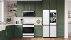 samsung kitchen with fridge and oven