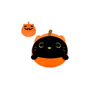 Halloween Pumpkin Cat a black cat in a pumpkin
