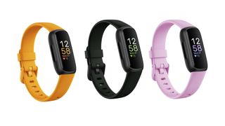 Fitbit Inspire 3 in three different colorways