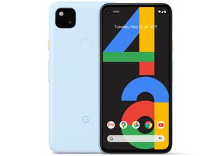 Pixel 4a Barely Blue Render White