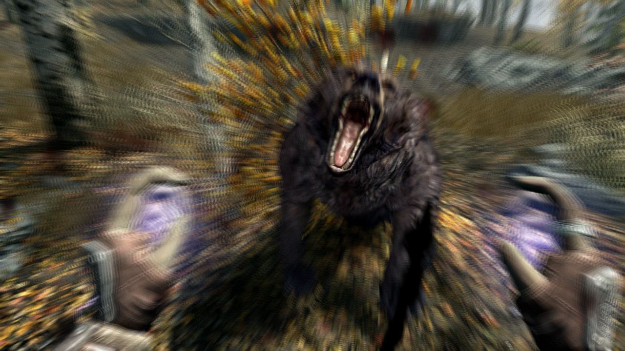 Attacking a creature in Elder Scrolls 5: Skyrim