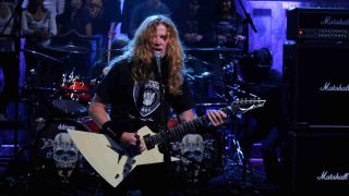 Megadeth’s Dave Mustaine performing live on Jimmy Fallon in 2009