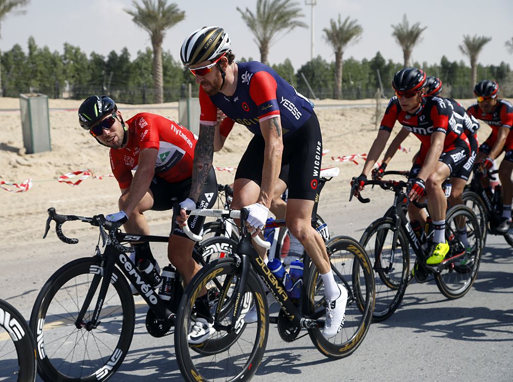 Bradley WIggins (Team Wiggins) at the Dubai Tour stage 2
